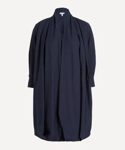 Loewe Women's Navy Blue Draped Balloon Mini Dress