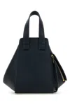 Loewe Women Navy Blue Leather Hammock Bucket Bag In Blue
