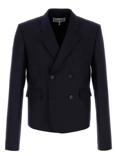 Loewe Women's Navy Wool Blazer