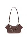 Loewe Ola Medium Shoulder Bag In Calfskin Leather In Brown
