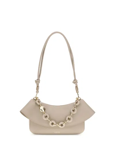 Loewe Women Ola Medium Shoulder Bag In White