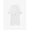 Loewe Womens Optic White Pebble Short-sleeved Cotton Mini Dress In Optic White