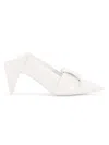 Loewe Leather Origami Mules Pointed Toe Sculptural Heel In White