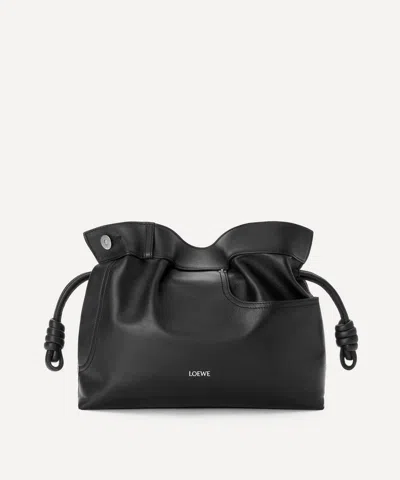 Loewe Women's Panta Medium Flamenco Clutch Bag In Black