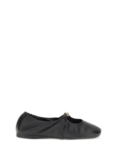 Loewe Women Pebble Ballerinas In Black