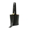 Loewe Green Calfskin Pebble Bucket Medium Bag Women In Black
