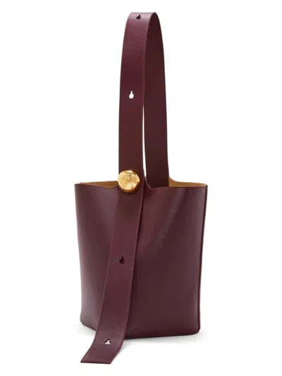 Loewe Women's Pebble Bucket Medium In Dkburgundy