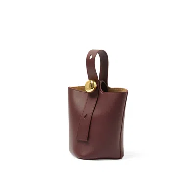 Loewe Women's Pebble Bucket Mini In Dark Burgundy