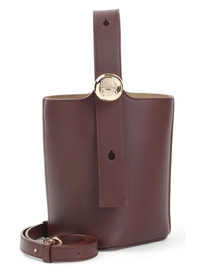 Loewe Women's Pebble Bucket Mini In Dkburgundy