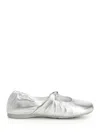 Loewe Pebble Soft Ballet Flats In Laminated Lamb Nappa Leather In White