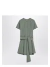 Loewe Pebble Dress In Sage Green Linen Blend