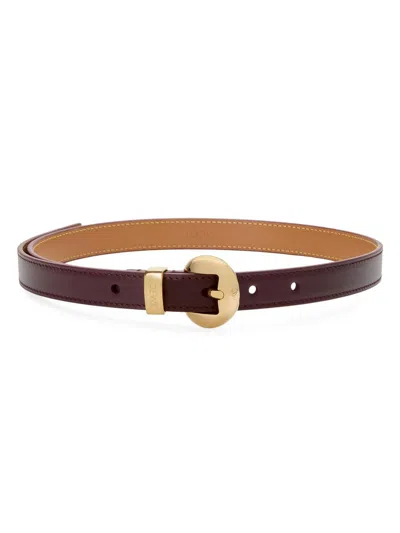 Loewe Women's Pebble Leather Belt In Orange