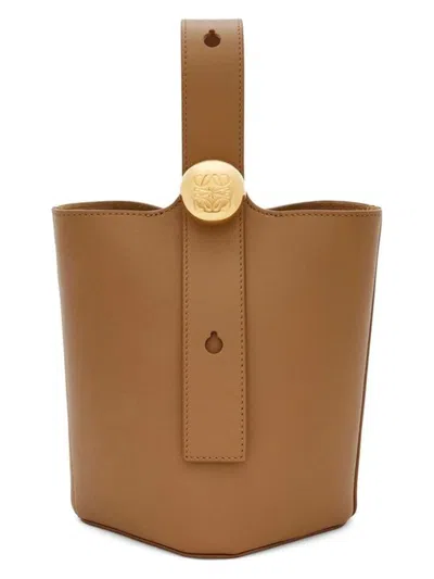 Loewe Women's Pebble Mini Bucket Bag In Nude & Neutrals