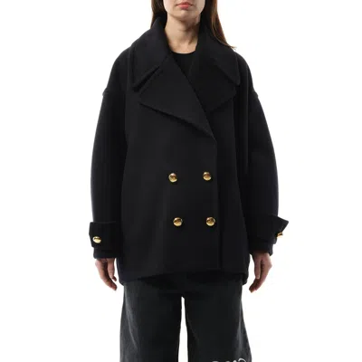 Loewe Women's Pebble Peacoat In Black
