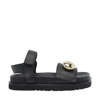 Loewe Pebble Sandals Detail Embellished In Black