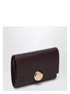 Loewe Burgundy Pebble Small Wallet In Burgundy