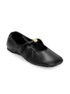 Loewe Pebble Sabot In Soft Lamb Nappa Leather In Black In Black