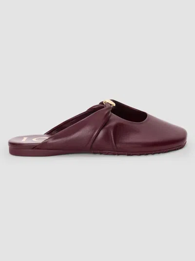 Loewe Pebble Soft Lamb Leather Mules In Black
