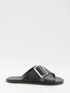 Loewe Petal Belt Flat Sandals In Black
