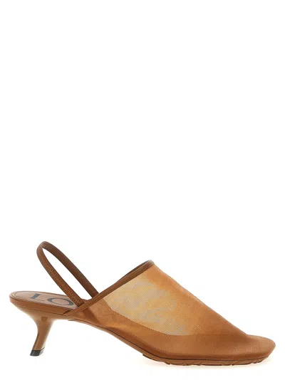 Loewe Women 'petal' Slingback In Brown