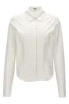 LOEWE LOEWE WOMEN PLEATED PLASTRON SHIRT