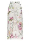 Loewe White Jeans With Floral Digital Print In White