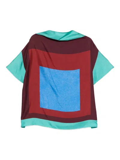 Loewe Women Printed Silk Top In Multi