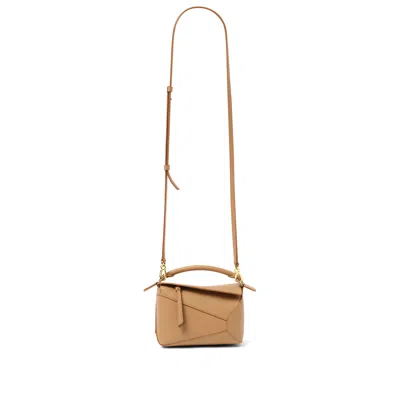 Loewe Women's Puzzle Edge Mini Bag Crossbody In Toffee