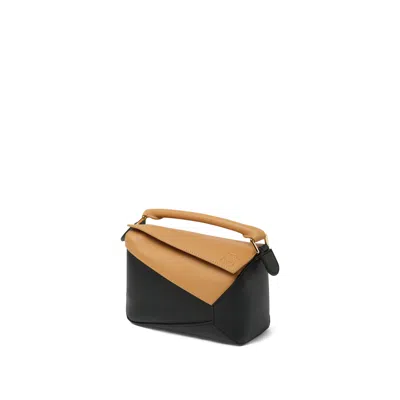 Loewe Women's Puzzle Edge Mini Bicolour In Warm Desert/black