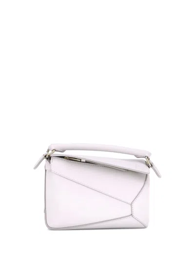 Loewe Women Puzzle Edge Mini Handbag In White