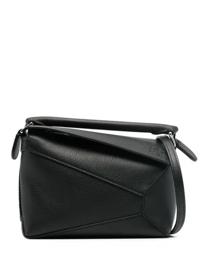Loewe Women Puzzle Edge Mini Leather Handbag In Multi