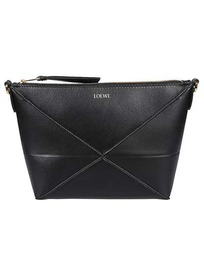 Loewe Women Puzzle Fold Leather Pouch In Multi