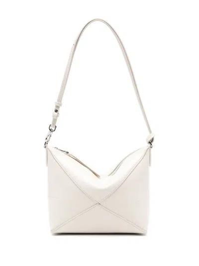 Loewe Women Puzzle Fold Leather Pouch In Metallic