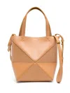 Loewe Women Puzzle Fold Mini Leather Tote In Multi