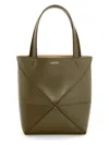Loewe Puzzle Fold Tote Green Eucalyptus Bag In Dkhaki