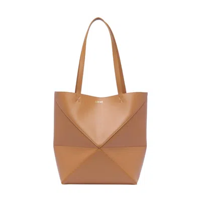 Loewe Women Medium Puzzle Fold Tote Bag In Brown