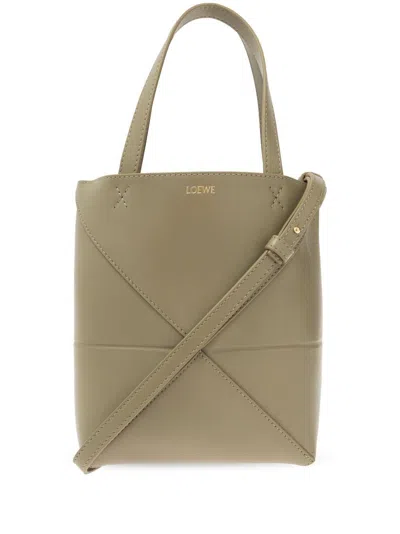 Loewe Women's Puzzle Fold Tote Mini Bag In Eucalyptus