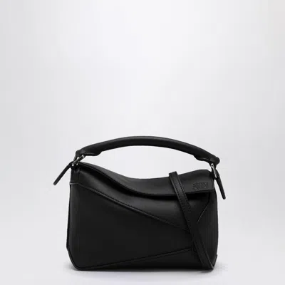 Loewe Puzzle Mini Leather Cross-body Bag In Black