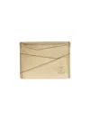 Loewe Women's Puzzle Plain Leather Cardholder In Gold