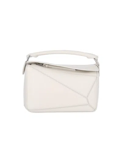 Loewe Women Puzzle' Small Crossbody Bag In White