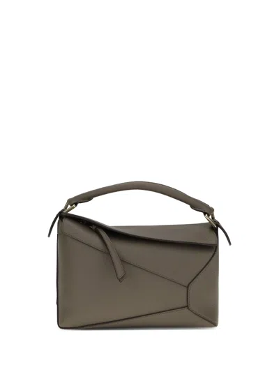 Loewe Women Puzzle Small Handbag In Gray