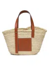 Loewe Open Raffia Basket Bag In Nattan