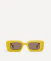 Loewe Women's Rectangular Acetate Sunglasses In Yellow
