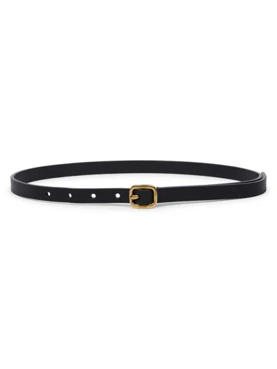 Loewe Women's Rounded Leather Belt In Blue