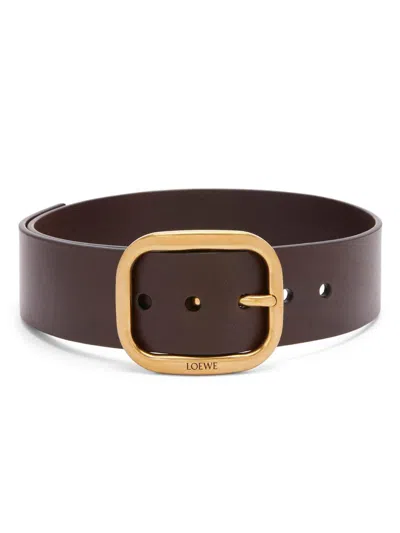 Loewe Women's Rounded Leather Belt In Transparent