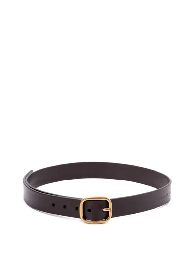 Loewe Women Rounded Soft Belt In Classic Calfskin In Black