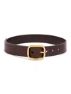 Loewe Leather Rounded-rectangle Belt In Brown
