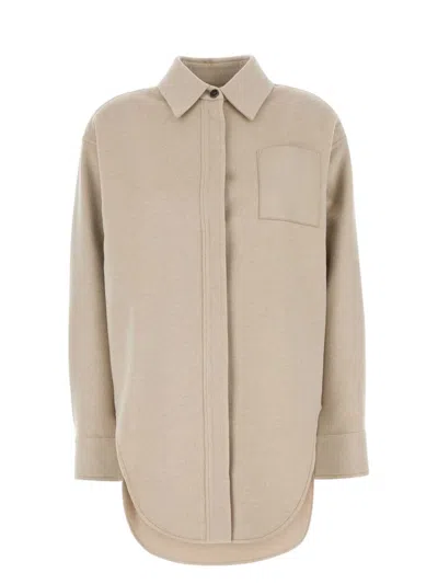 LOEWE WOMEN'S SAND FLANNEL SHIRT