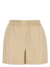 Loewe Shorts In Pelle Sabbia Donna