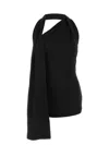 Loewe Black Satin Mini Dress In Black